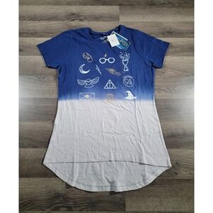 Universal Harry Potter Wizarding World T-Shirt Blue Womens Large Magic NWT